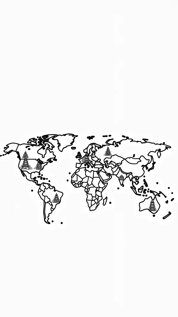 7 continents coloring page